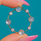 12ct Gold Moonstone Diamond Roundel Pendant