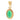 Charm en chrysoprase en or 9 carats