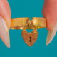 9ct Gold Heart Padlock Ring c.1915