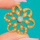 Antique 9ct Gold Opal & Pearl Flower Pendant