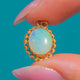 9ct Gold 2.00ct Oval Opal Pendant, Rope Border