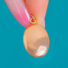 Aesthetic Antique 9ct Rose Gold Domed Disk Charm