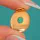 Chunky 18ct Gold Victorian Turquoise Disc Pendant