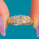 Victorian 18ct Gold Double Row Old Mine Cut Diamond Ring
