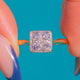 Art Deco 18ct Gold & Platinum Diamond Square Cluster Ring, view 1