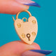Victorian 18ct Gold Heart Padlock Pendant, view 4