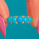 Victorian 18ct Gold Turquoise Five Stone Ring, front of five Turquoise stones and Diamond spacers