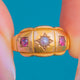 Victorian 15ct Gold Tourmaline and Pearl Ring c.1886