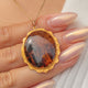 Antique 18ct Gold Engraved Jasper Pendant