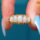 Edwardian 18ct Gold Opal Five Stone Ring, Diamond Spacers