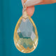 Sterling Silver Citrine Pear Pendant, 63.17ct