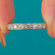 1.60ct Platinum Art Deco Diamond Eternity Ring- Engraved Profile