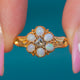 Victorian 18ct Gold Opal Rose-Cut Diamond Ring c.1870