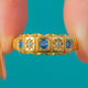 Antique Victorian 18ct Gold Sapphire Diamond Star-Set Gypsy Ring, c.1889