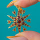 Solid 9ct Gold Garnet Star Pendant