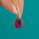 Antique 9ct Gold Rhodolite Garnet Charm, 0.95ct