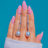 Early 20th Century 15ct Gold Diamond Pearl Drop Earrings