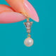 Art Deco Diamond and Pearl charm front