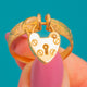 9ct Gold Engraved Working Heart Padlock Ring 5mm, front of heart padlock