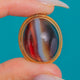 Glowy Victorian Banded Agate Charm Pendant