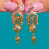 Antique 9ct Gold Etruscan Revival Drop Earrings