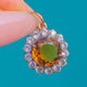 Aesthetic Antique 9ct Gold Madeira Citrine White Sapphire Cluster Charm, 2.70ct
