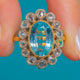 Victorian 15ct Gold 2.00ct Aquamarine and Diamond Cluster Ring