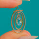 Antique 18ct Gold & Platinum Aquamarine Drop Pendant, 0.53ct Aquamarine