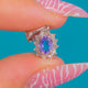 14ct White Gold Tanzanite Diamond Pendant