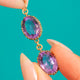 Georgian 9ct Gold Amethyst Double Drop Pendant, 5.60ct