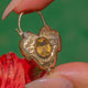 RARE Ornate Victorian Heart-Shaped Citrine Padlock, 9ct Gold
