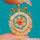 15ct Gold Pearl Ruby Flower Pendant