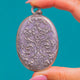 Large Gothic French Art Nouveau Embossed Sliding Mirror Pendant