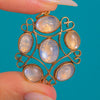 Arts & Crafts Era 9ct Gold Foiled Moonstone Pendant
