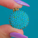 Victorian Silver Turquoise Bombe Pendant, Locket Back
