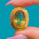 Striking Antique 9ct Gold Citrine "Sunshine" Pendant