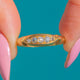 18ct Gold Diamond Five Stone Boat Ring Hallmarked c.1897 Chester