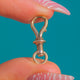 RARE Antique 9ct Gold Screw Clasp Dog-Clip