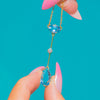 15ct Gold Aquamarine Diamond Drop Necklace 2.46cts