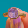 Georgian 18ct Gold Pink Rose De France Amethyst Ring, c.1820