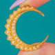Victorian 18ct Gold Pearl Crescent Moon Pendant