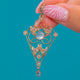 Edwardian 9ct Gold Moonstone Pearl Lavalier Pendant