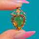 9ct Gold Citrine Pearl Heart Pendant
