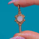 Pretty Victorian Gold Cased Foiled Gem Watch Key Charm