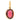 Pendentif ancien en or 18 carats avec grenat, 1.00ct
