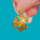 18ct Gold Repousse Turquoise Orb Pendant