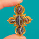18ct Gold Victorian Agate Cross Pendant, c.1860