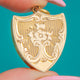 Pretty Engraved 9ct Gold Shield-Shaped Locket