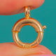 Antique Bright Yellow 9ct Gold Bolt-Ring Clasp, 10.5mm Diameter