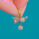 Dainty Victorian Old-Cut Diamond Leaf and Berry Charm